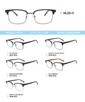 Металлическая оправа с дужками из материала TR-90 со встроенным флексом HL05-11