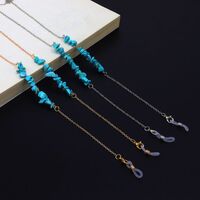 Metal non-slip chain, with turquoise stones, for glasses and masks GL897