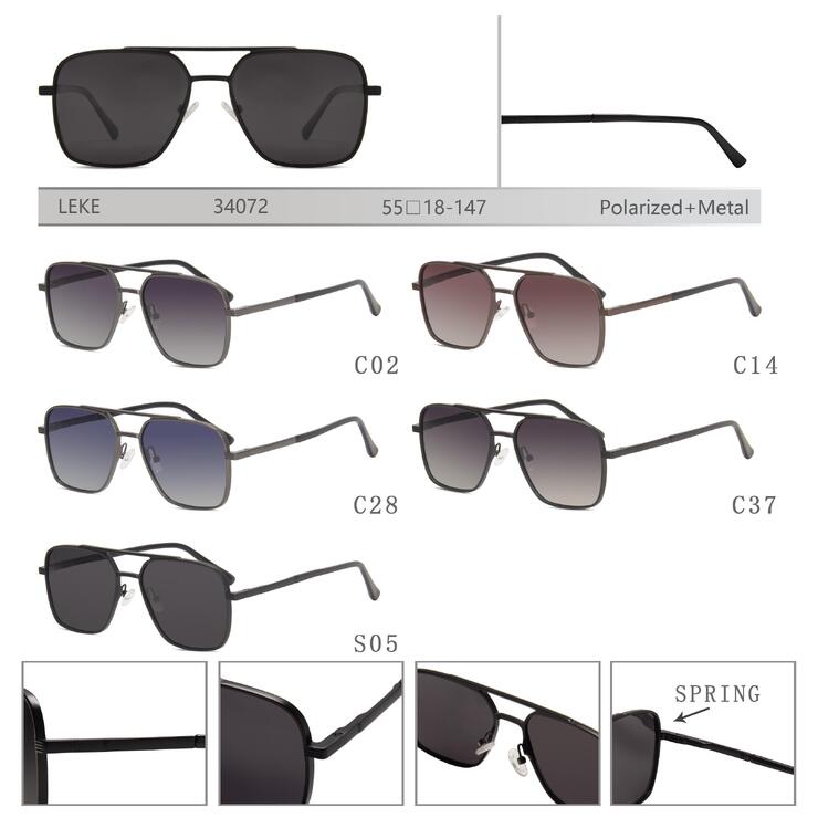 Polarized metal sunglasses for women Leke LK34072