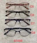 Metal frame for glasses with spring hinges 9749B