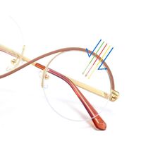 Очки металлические с защитой от синего света 9744-GT