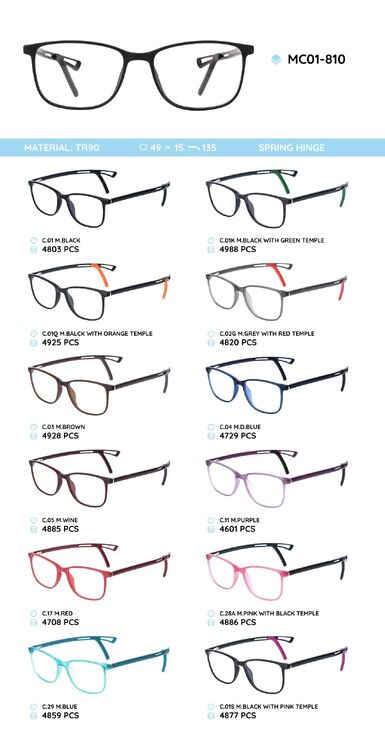 TR-90 plastic frames for glasses MC01-810