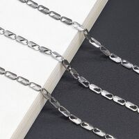 Steel-colored metal non-slip chain, for glasses and masks GS015
