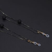 Metal non-slip chain, with black beads, for glasses and masks GL654