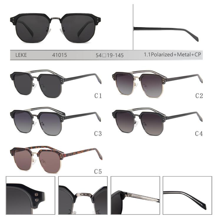 Polarized metal + CP sunglasses for women Leke LK41015