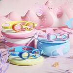 Очки для плавания детские (3-12 лет) водонепроницаемые с защитой от запотевания, комплект с шапочкой, 503-YU