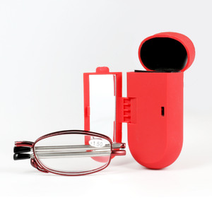 Folding metal eyeglasses for reading with case YL-088