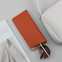 Футляр-чехол из натуральной кожи для очков с подкладкой из микрофибры ZY003