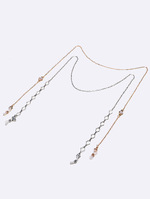 Acrylic black and white color glasses chain GM135