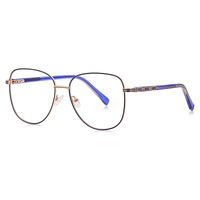 Fashionable female flat light mirror frame metal blue blocker for glasses MORE 3069