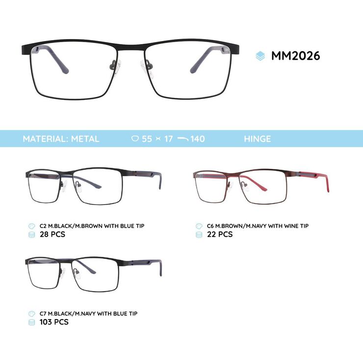 Metal frames for glasses MM2026