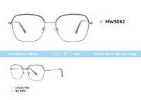 Metal women's frames for glasses, with spring hinges MW3082