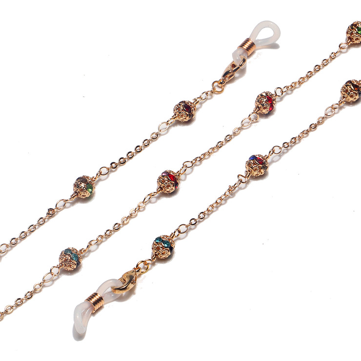 Pearl rhinestone glasses chain GL1227