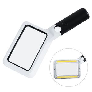 Magnifier with universal backlight, magnifying glass with handle 10863-21-XX, size: 108*63 mm and diameter 21 mm, magnification: 2X, 20X