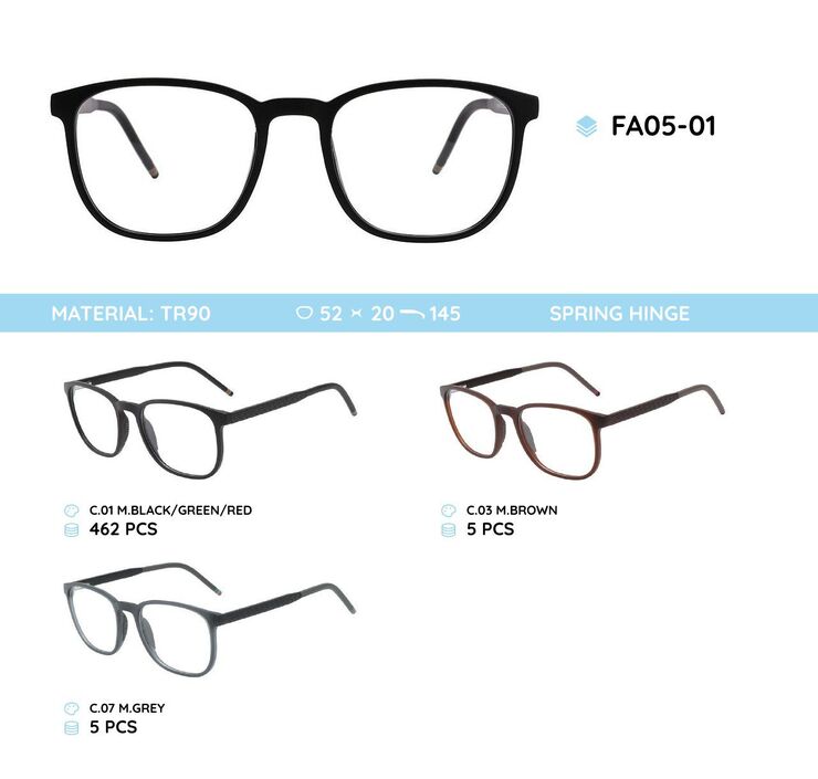TR90 plastic eyeglasses frame FA05-01