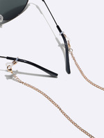 Набор из двух золотых и серебряных цепочек для очков с бирюзовыми камнями GM120