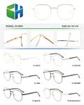 Metal frame for men with spring hinges CH8861-DA