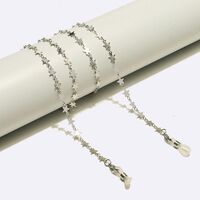 Металлическая нескользящая цепочка из звезд серебряного цвета, для очков и масок GL1641-2