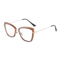 Combined frame (metal + TR90) or glasses with blue light protection, with spring hinges FA87146