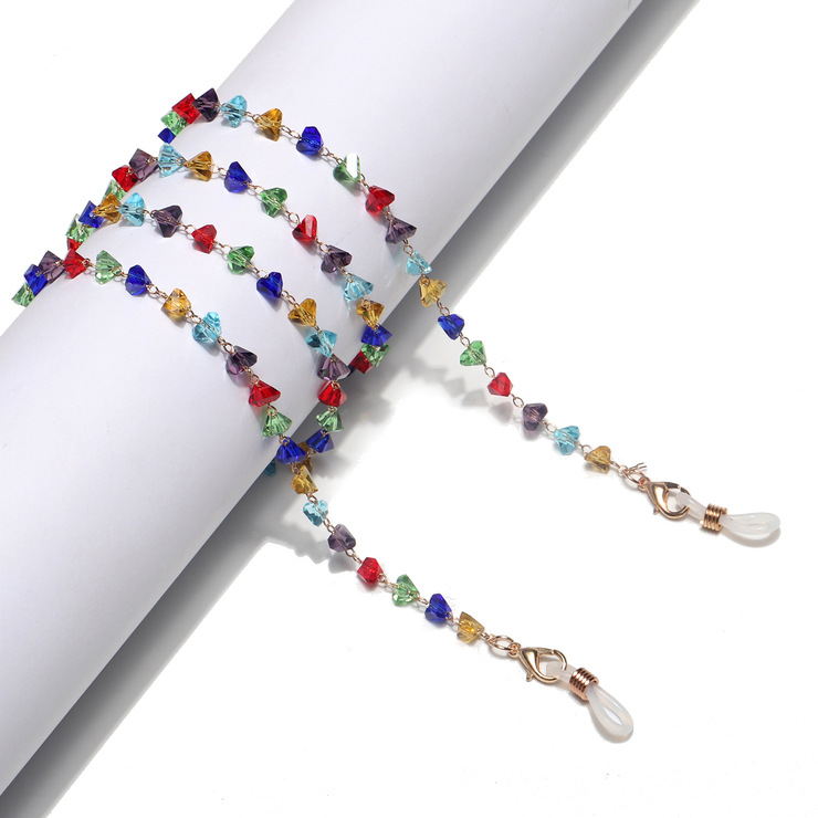 Металлическая цепочка для очков со стразами GL1082