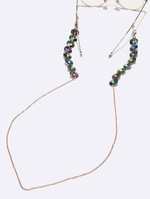 Set of two glasses chain colorful and gold GL1382