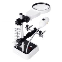 Tabletop multifunctional magnifying glass with backlight 16129DC-XX, magnification: 3,5X, 5X, 8X