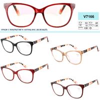 Ready-made plastic frame anti-glare glasses for women with spring hinges Vizzini V7166, diopters from +0.75 to +6.00 (step 0.25)