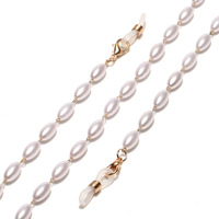 Acrylic golden and transparent glasses chain GL1417