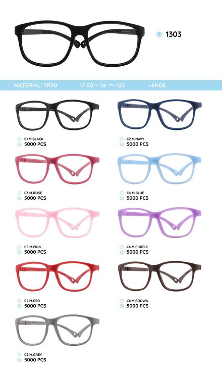 TR90 plastic eyeglasses frame for kids 1303TR