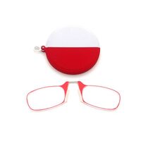 Plastic reading pince-nez glasses TR90 with case 6018, diopters from +1,00 to +3.00 RMC=62-64