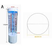 Acrylic floor rotating display stand for glasses, frames, cases and accessories 180040, size 176 * 40 cm