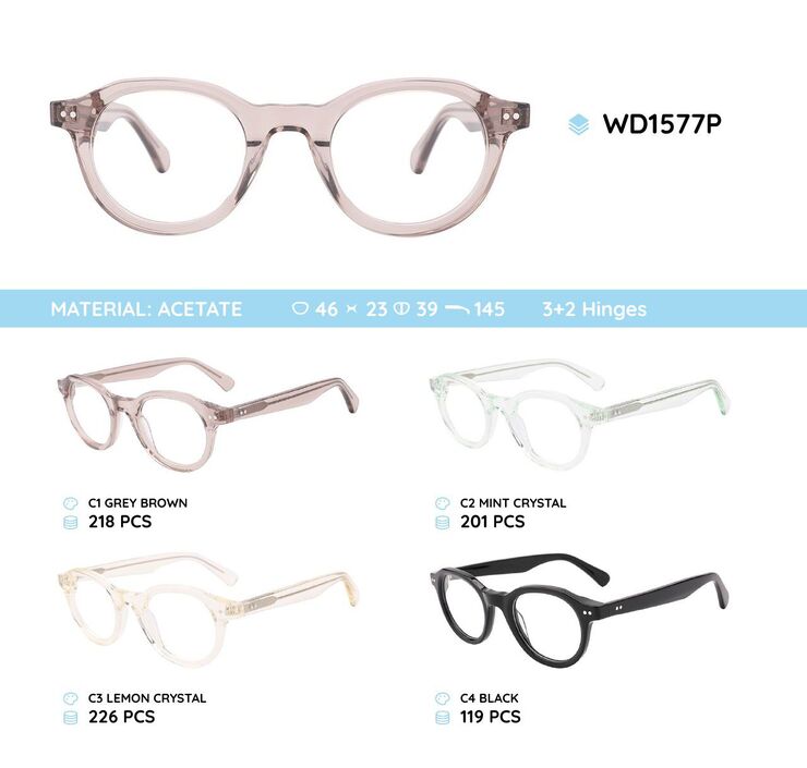 Plastic acetate eyeglasses frame WD1577P