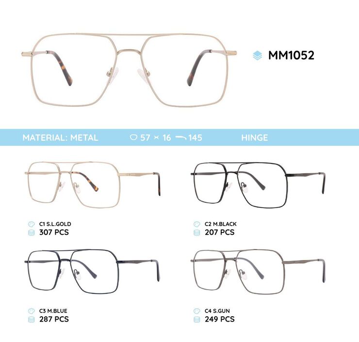 Metal men's frame for glasses MM1052