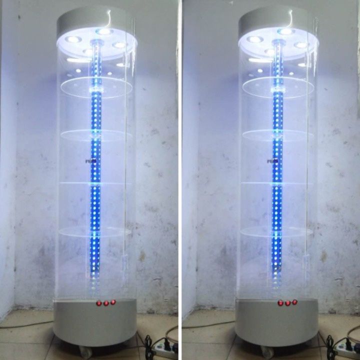 Стойка-витрина акриловая напольная вращающаяся для очков, оправ, футляров и аксессуаров 15005, размер 150 * 40 см