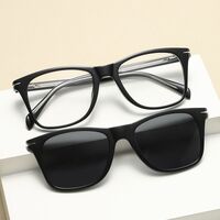 TR90 plastic frame with spring hinges + 5 polarized sun protection magnet clip-on set El Dorado EL1202