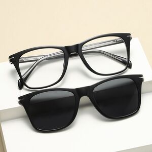 TR90 plastic frame with spring hinges + 5 polarized sun protection magnet clip-on set El Dorado EL1202