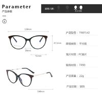 TR90 plastic frame or glasses with blue light protection, with spring hinges FA87142