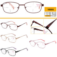 Ready-made metal frame glasses Vizzini V8005, diopters from -8.00 to +6.00 (stap 0.25 +and-)