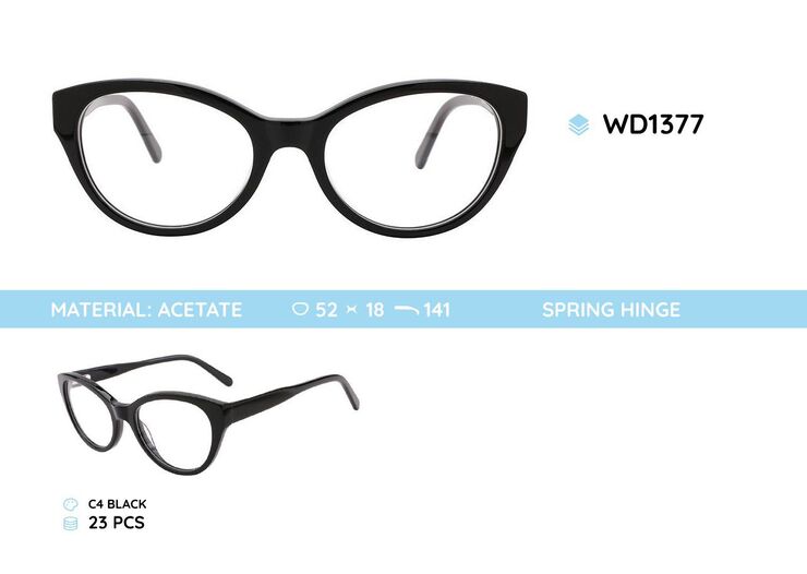 Plastic acetate eyeglasses frame for women WD1377