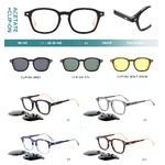 Plastic acetate frame + polarized clip-on Big City M1102S