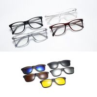 TR90 plastic frame with spring hinges + 5 polarized sun protection magnet clip-on set El Dorado EL1202