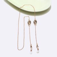 Металлическая нескользящая цепочка золотого цвета, для очков и масок GL901