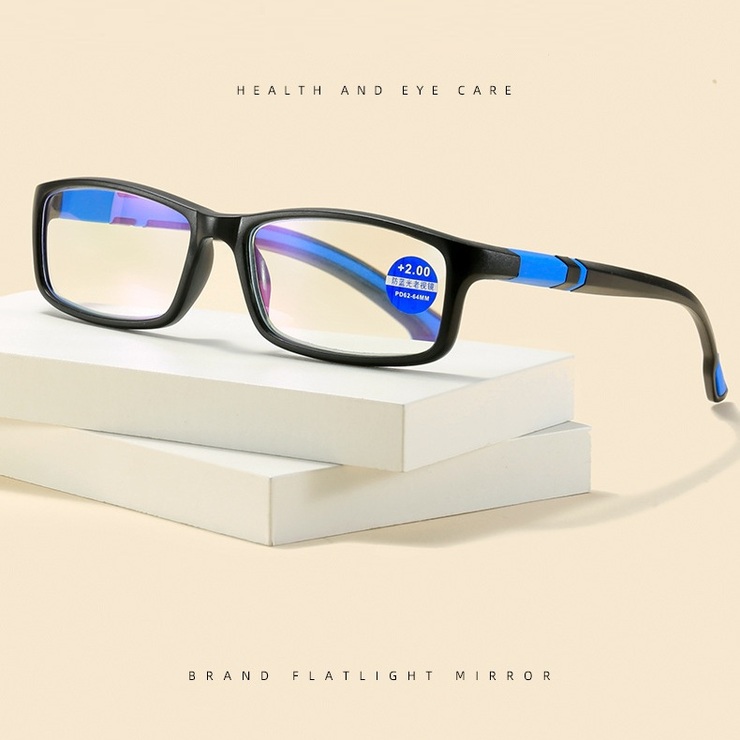 TR90 eyeglasses for reading 51019 Blue ray cut, diopters from +1.00 to +4.00, PD62-64