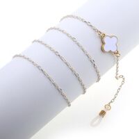 Металлическая нескользящая цепочка c клевером, для очков и масок GL778