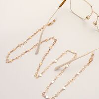 Металлическая нескользящая цепочка золотого цвета, с сердцем полой звездой, для очков и масок GL1863