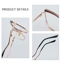 Combined frame (metal + TR90) or glasses with blue light protection, with spring hinges FA87103