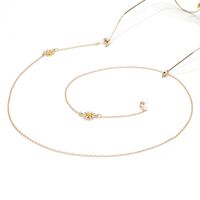 Gold-colored metal non-slip chain, pendant daisy, for glasses and masks GL1032