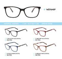 Plastic acetate eyeglasses frame with spring hinges WD1648P