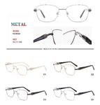 Metal frames for glasses with spring hinges Big City RD9008