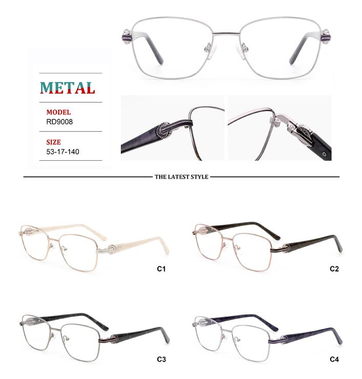 Metal frames for glasses with spring hinges Big City RD9008